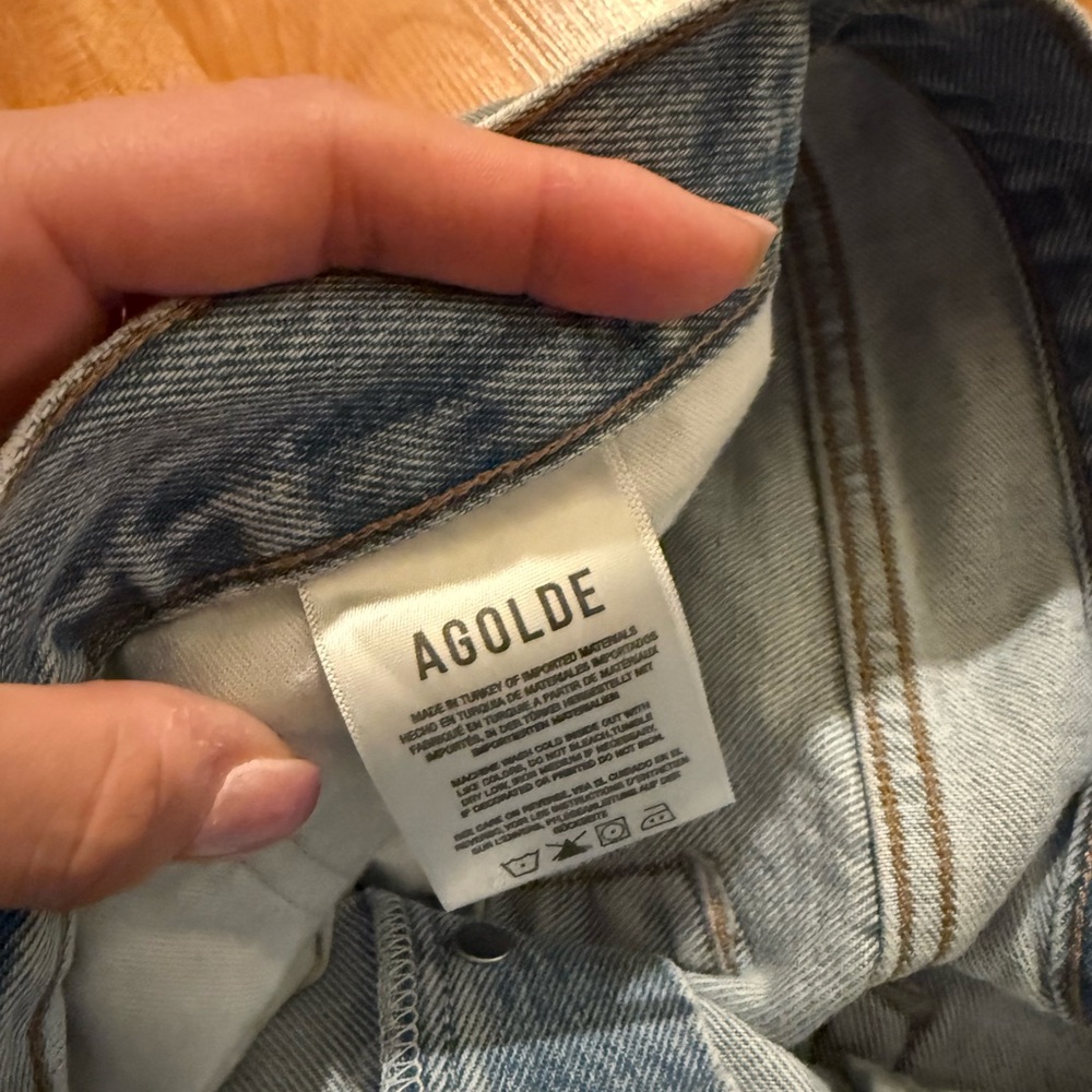 Agolde Parker Long Jean Shorts - Picture 9 of 14